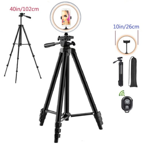 Ring Light Mobile Phone Holder Tripod 3 Color Fill Light