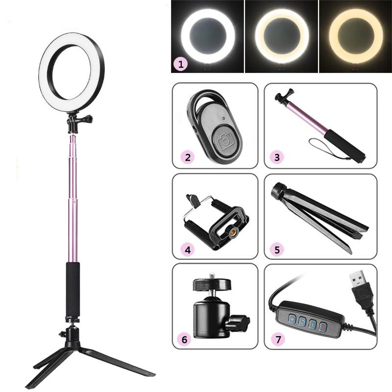 Apple Compatible Tripod Ring Light Live Beauty Light Stand