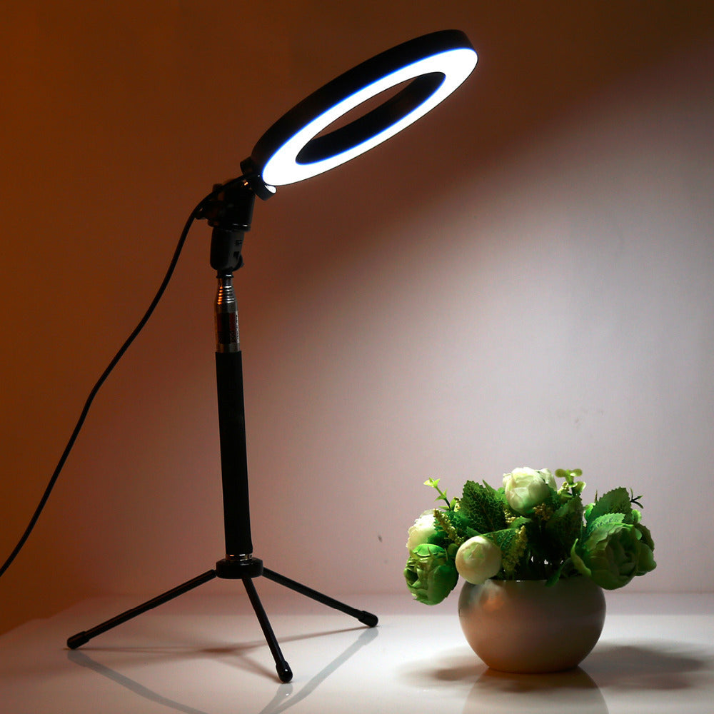 Apple Compatible LED Ring Fill Light Floor Tripod Photography Light
