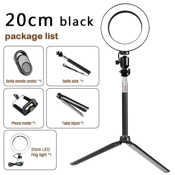 Apple Compatible Tripod Ring Light Live Beauty Light Stand