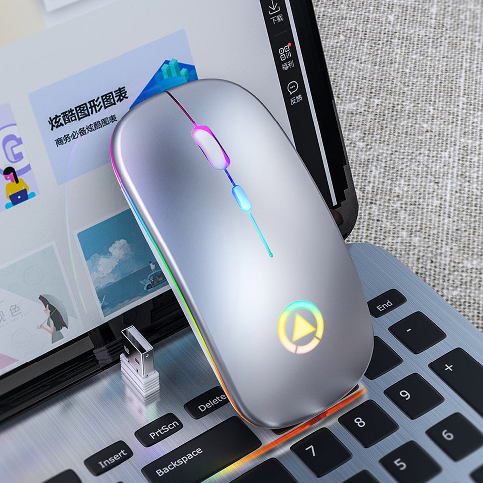 Silent Rechargeable Wireless Mouse for Office Use
