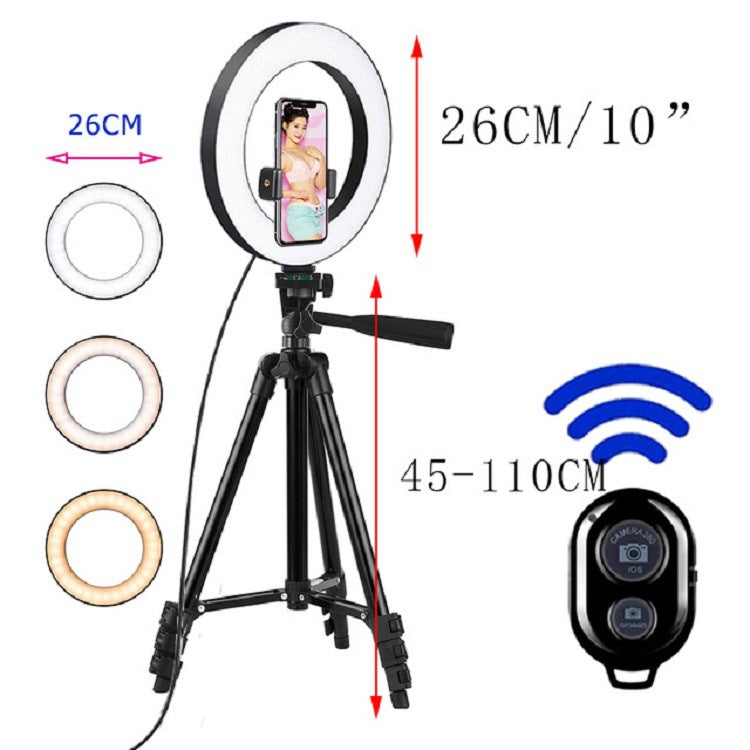 Apple Compatible LED Selfie Ring Light Tripod Makeup Light