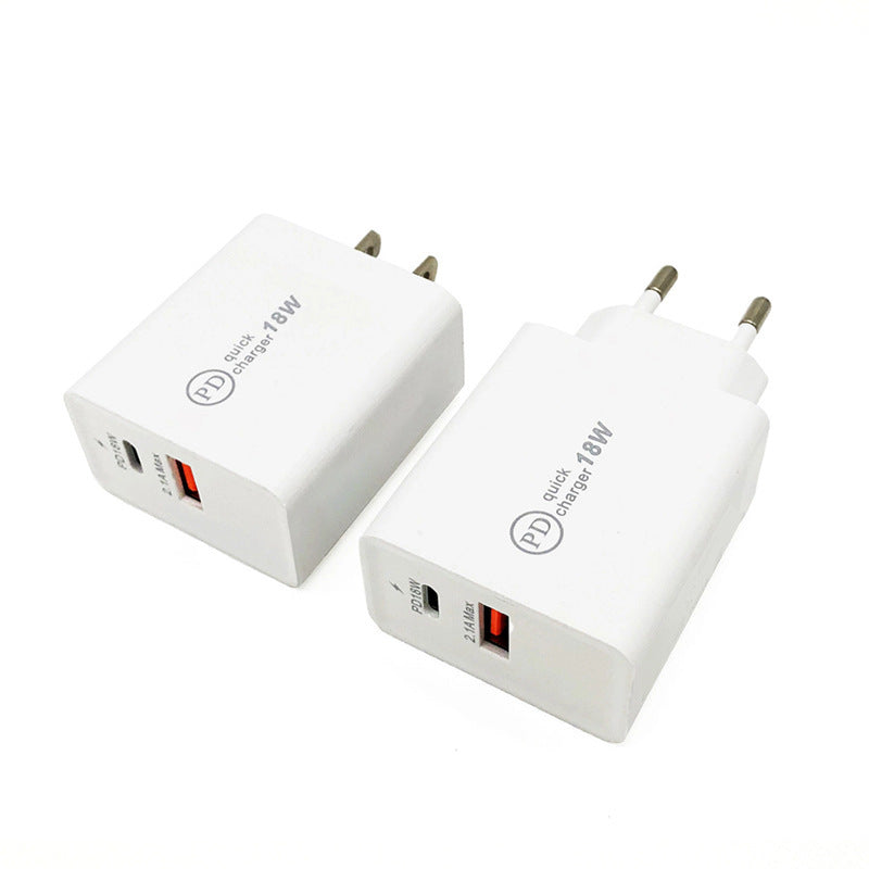 18W USB-C PD Fast Charging US Plug Adapter