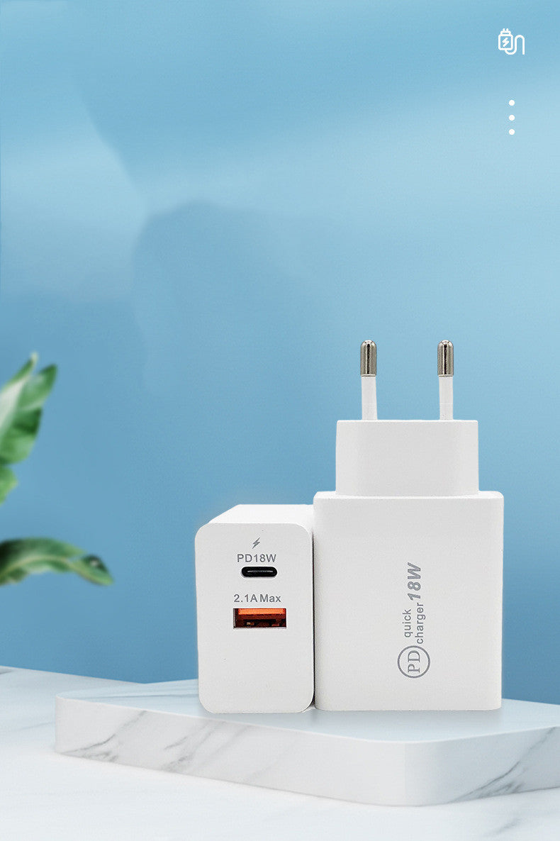 18W USB-C PD Fast Charging US Plug Adapter
