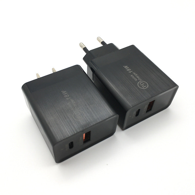 18W USB-C PD Fast Charging US Plug Adapter