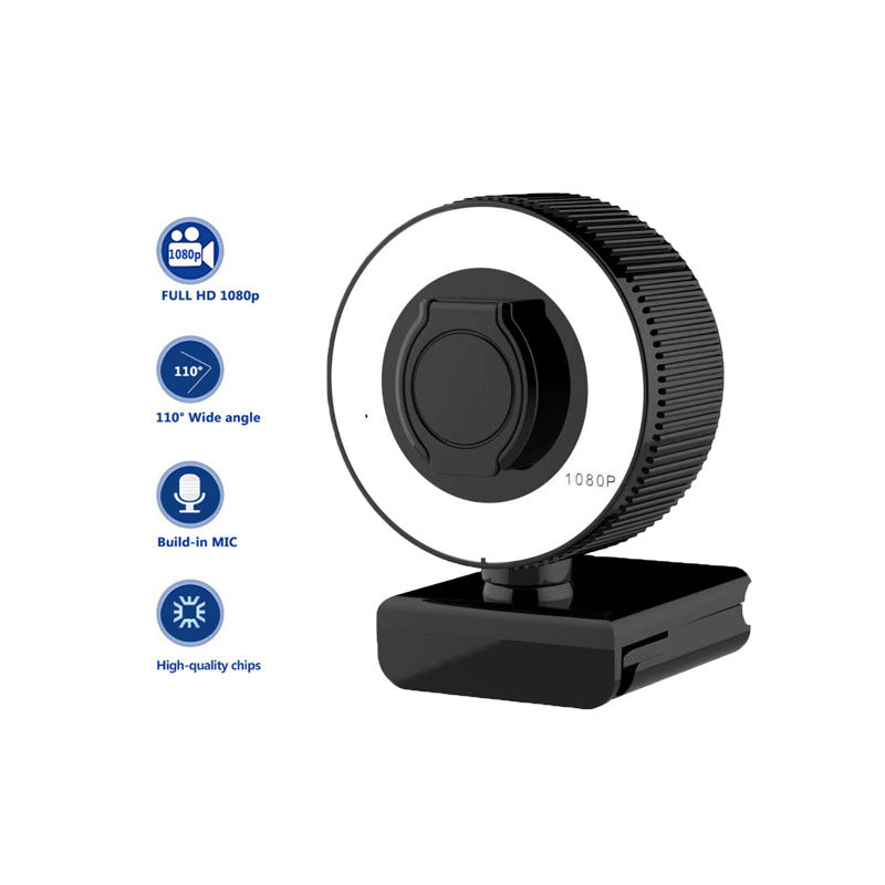 1080P 2K Autofocus Webcam With Microphone Privacy Cover