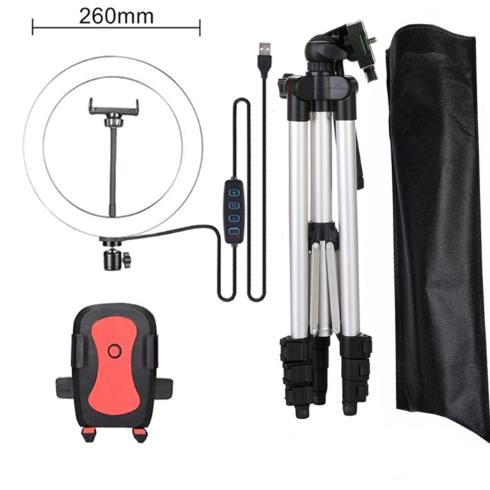 Apple Compatible Aluminum Ring Light Tripod Phone Holder Remote Control