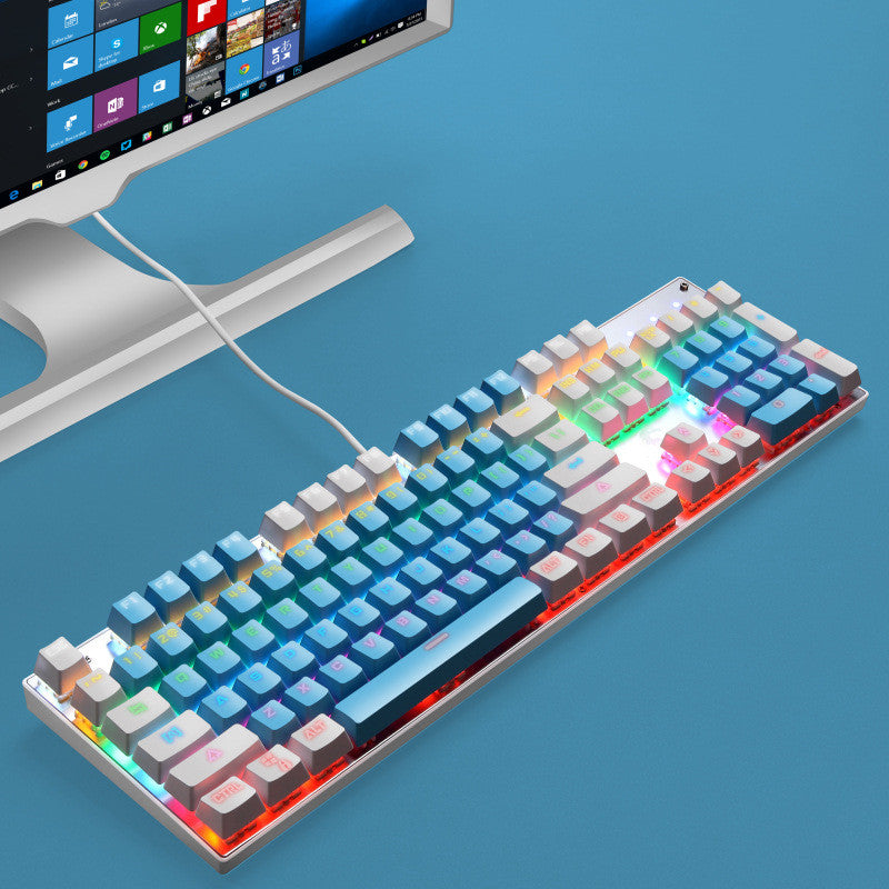 USB Wired Luminous Punk Style Gaming Gaming Keyboard