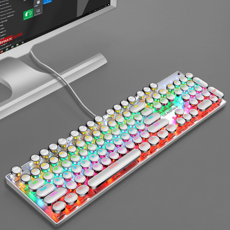 USB Wired Luminous Punk Style Gaming Gaming Keyboard