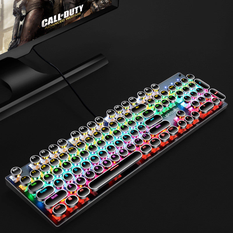 USB Wired Luminous Punk Style Gaming Gaming Keyboard