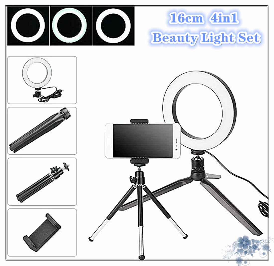 360° Rotatable Ring Light Tripod For Apple Desktop Live Streaming