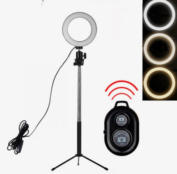 Apple Compatible LED Ring Fill Light Floor Tripod Photography Light