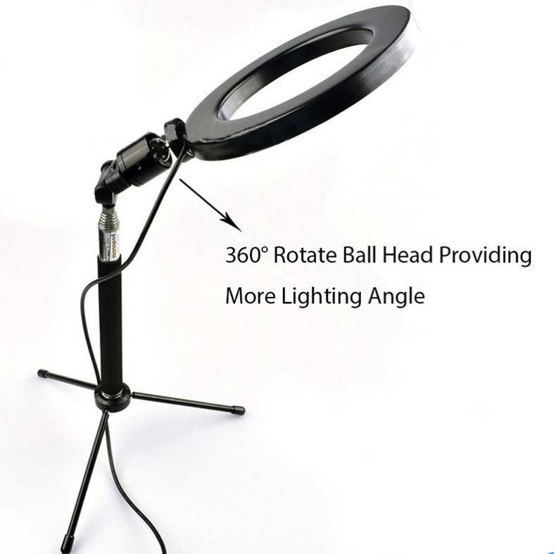 Apple Compatible LED Ring Fill Light Floor Tripod Photography Light