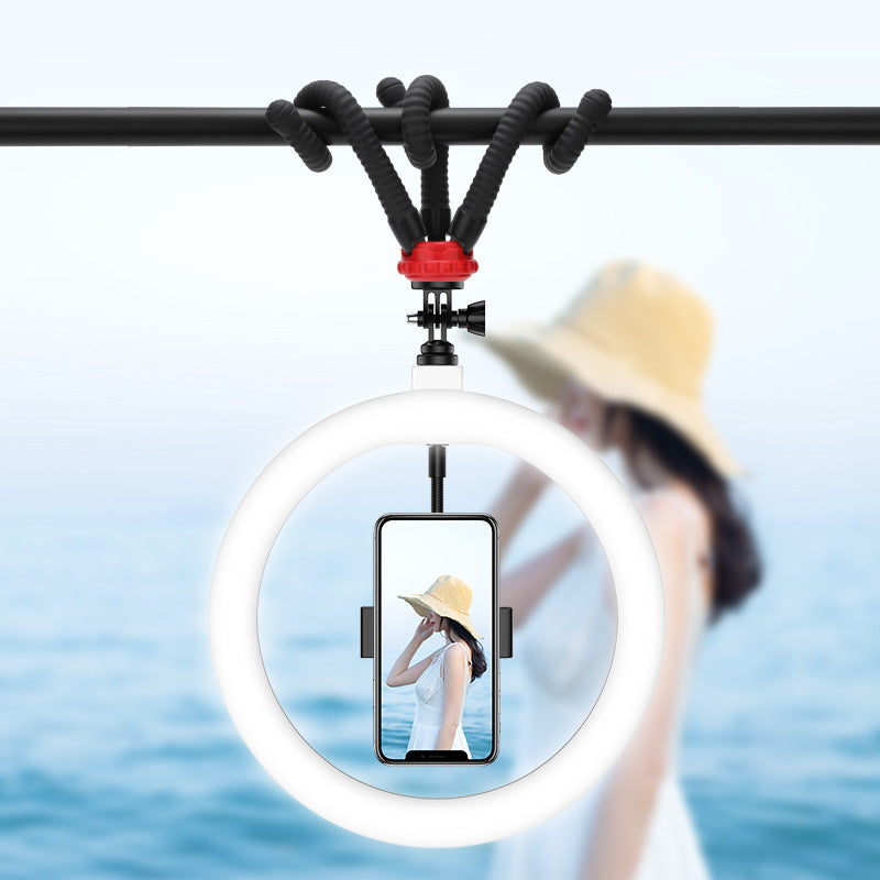 Apple Compatible 10 Inch LED Ring Light Desktop Tripod