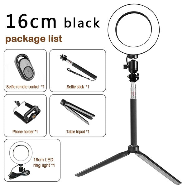 Apple Compatible Tripod Ring Light Live Beauty Light Stand