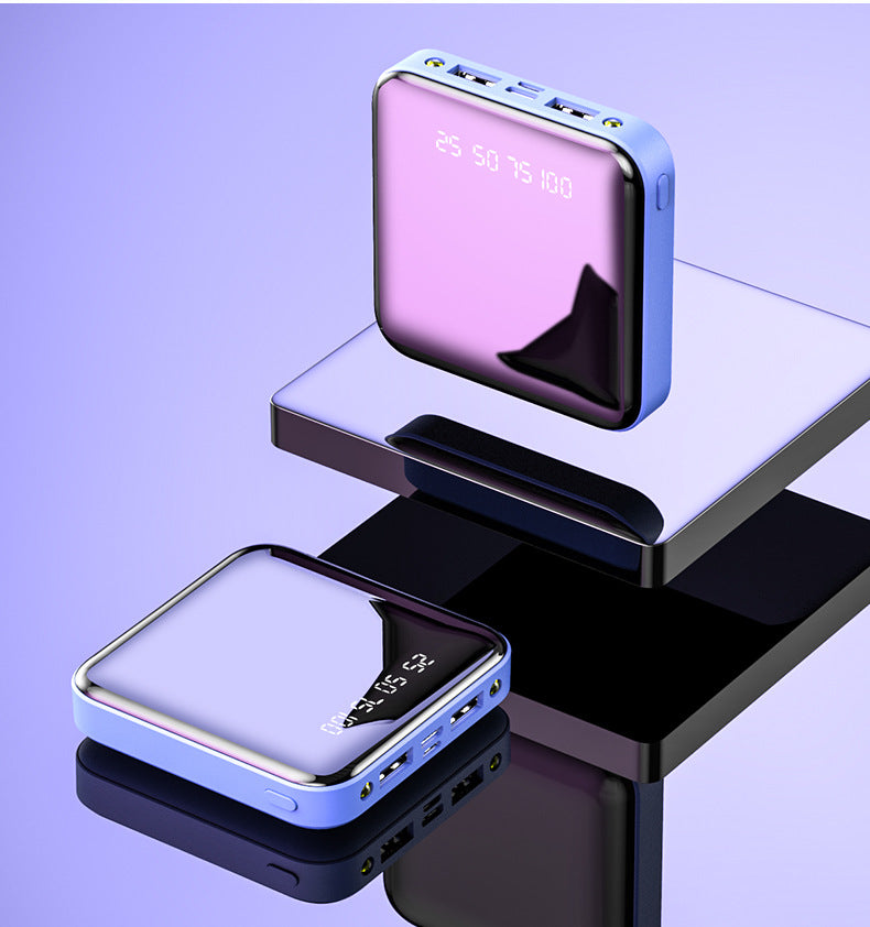 20000mAh Mini Portable Power Bank with Mirror Digital Display
