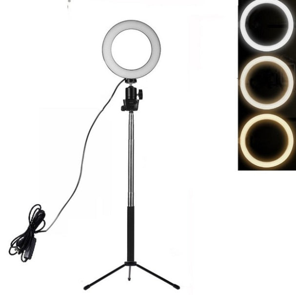 Apple Compatible LED Ring Fill Light Floor Tripod Photography Light