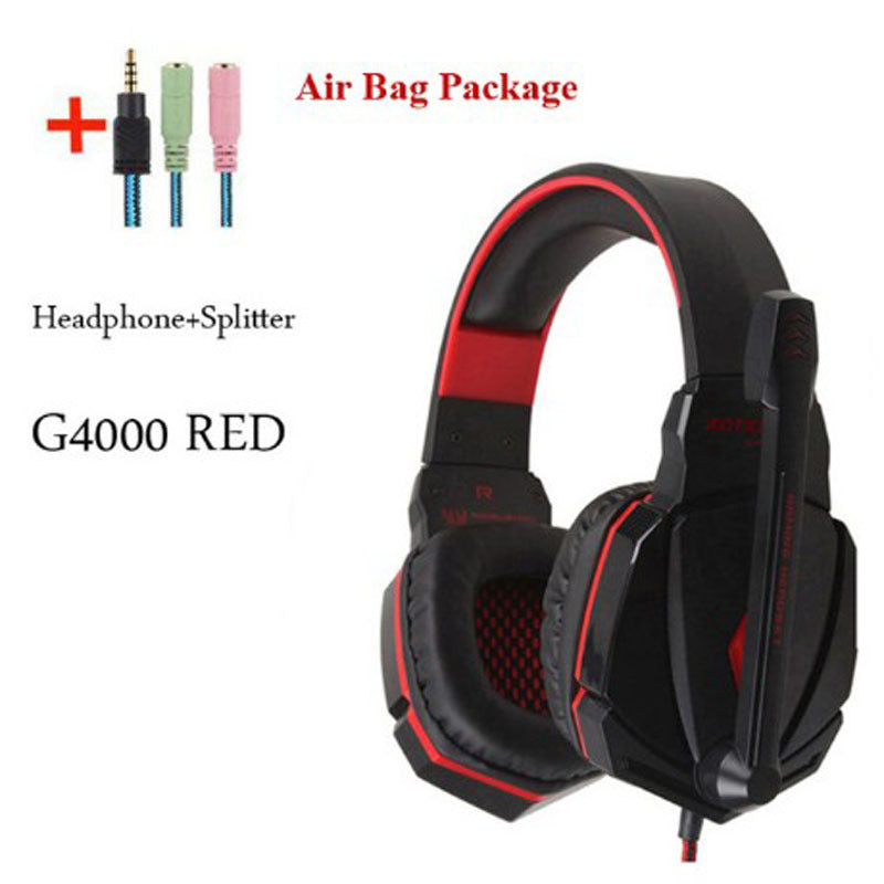 Wired Gaming Headset Stereo Surround Sound Bass Mic