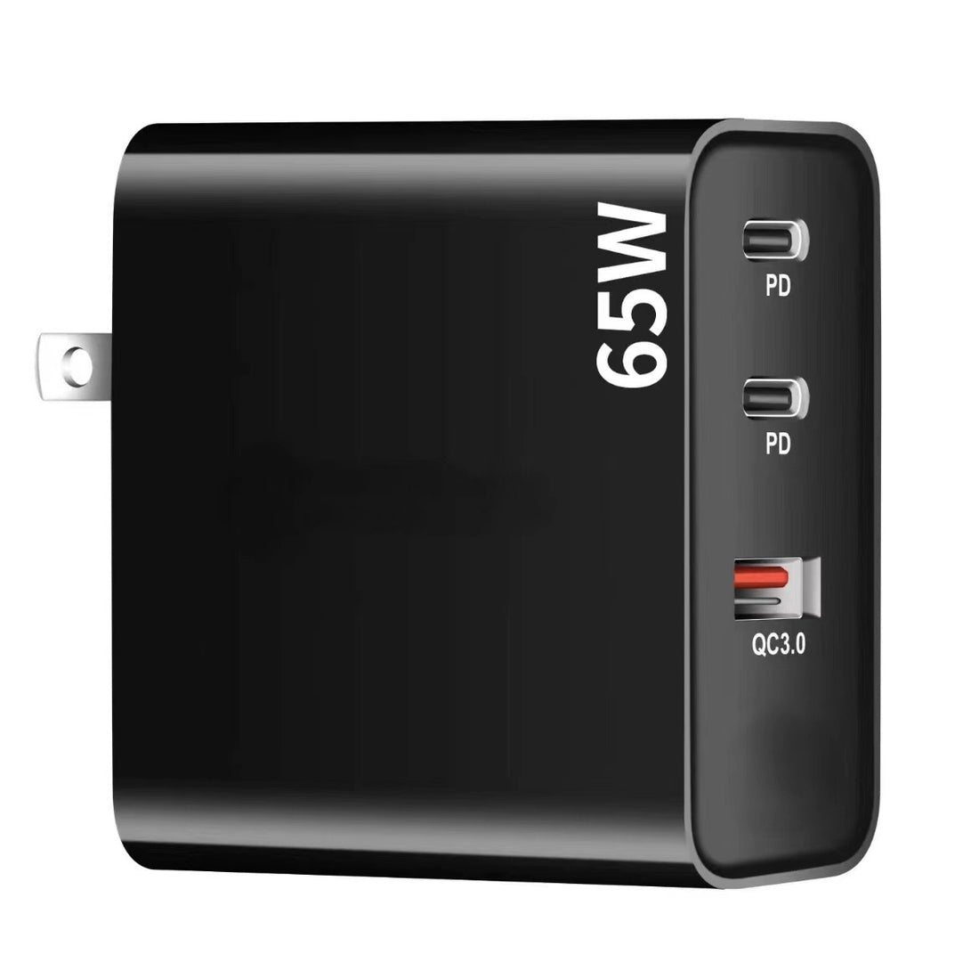65W GaN Fast Charging Adapter With US Plug Conversion