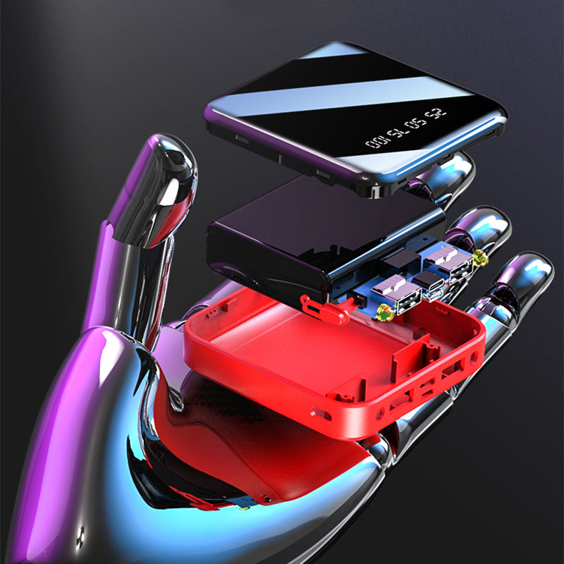 20000mAh Mini Portable Power Bank with Mirror Digital Display