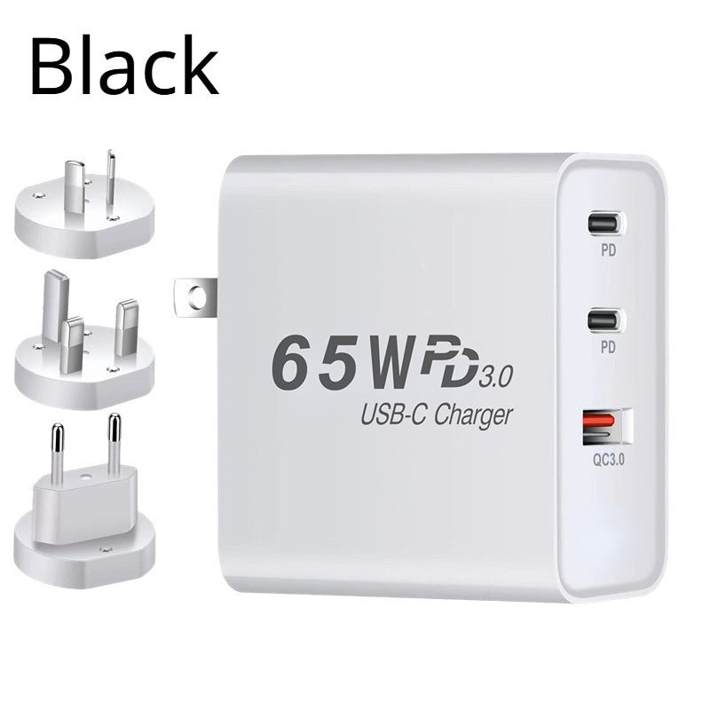 65W GaN Fast Charging Adapter With US Plug Conversion