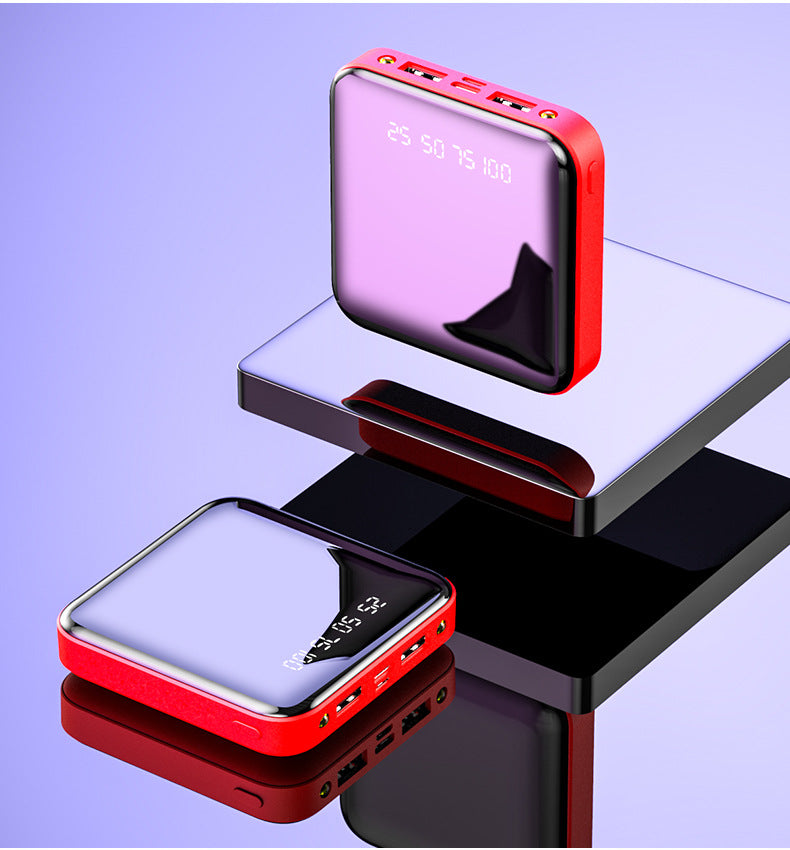 20000mAh Mini Portable Power Bank with Mirror Digital Display