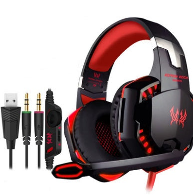 Wired Gaming Headset Stereo Surround Sound Bass Mic