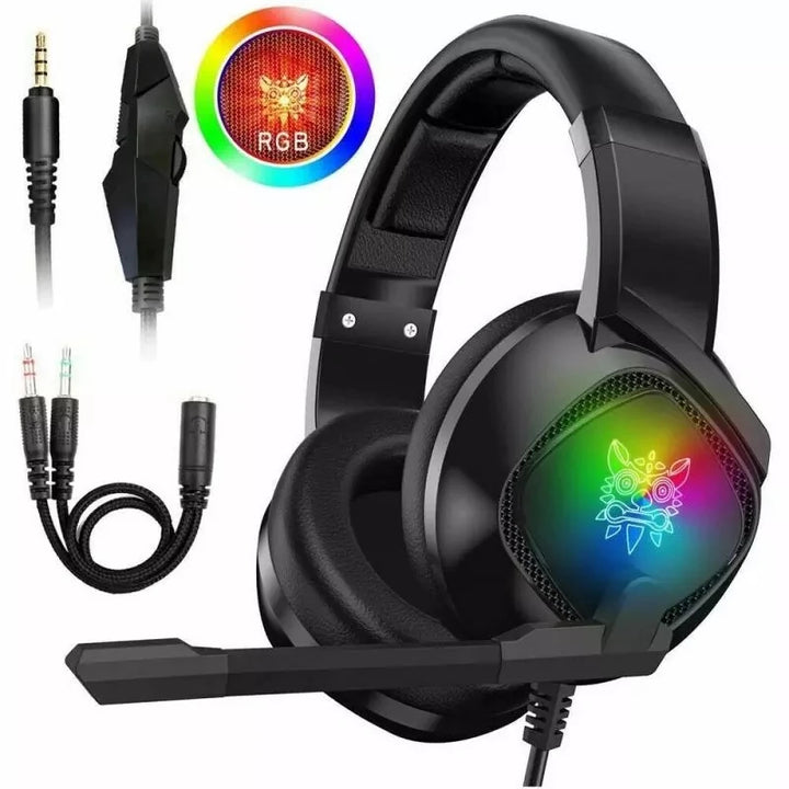 Gaming Headset For Xbox PS4 Over-Ear RGB Mic Headphones
