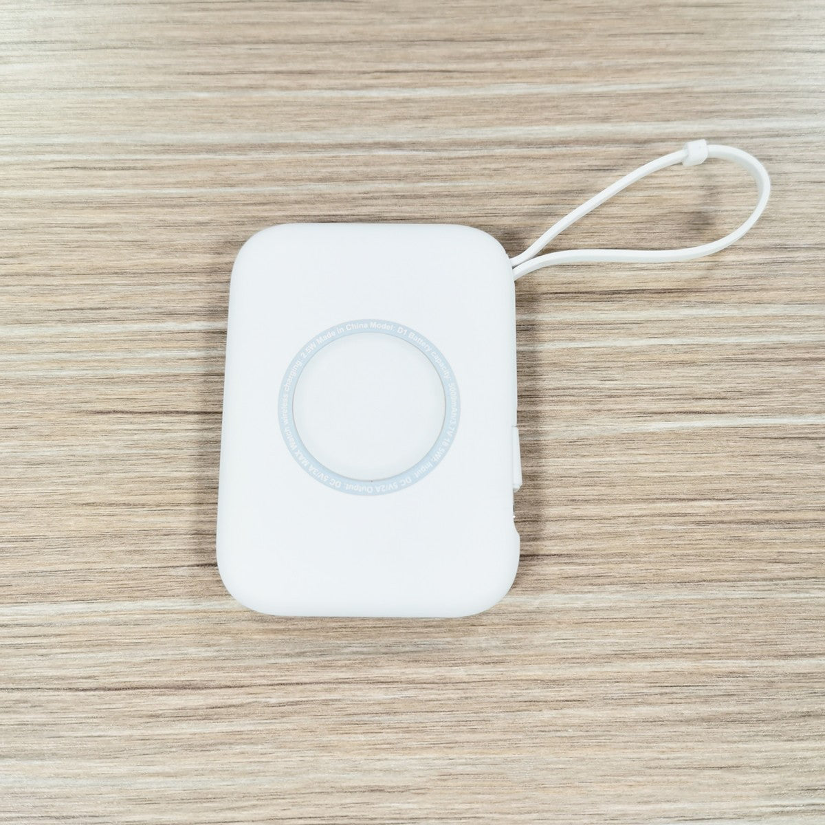 5000mAh 3-in-1 Portable Power Bank with Built-in Cable