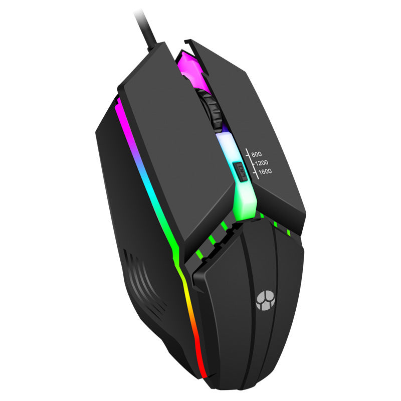 USB Wired Glowing Gaming Mouse for Competitive Use