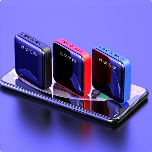 20000mAh Mini Portable Power Bank with Mirror Digital Display