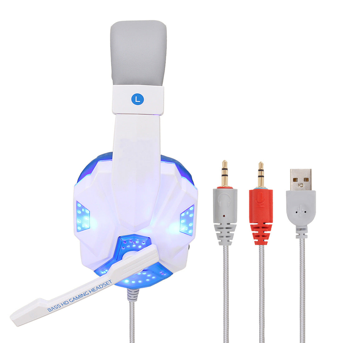 7.1 Wired Gaming Headset LED Light Headphones