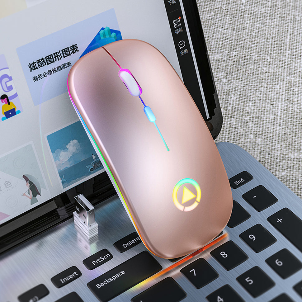 Silent Rechargeable Wireless Mouse for Office Use