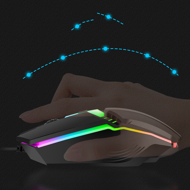 USB Wired Glowing Gaming Mouse for Competitive Use