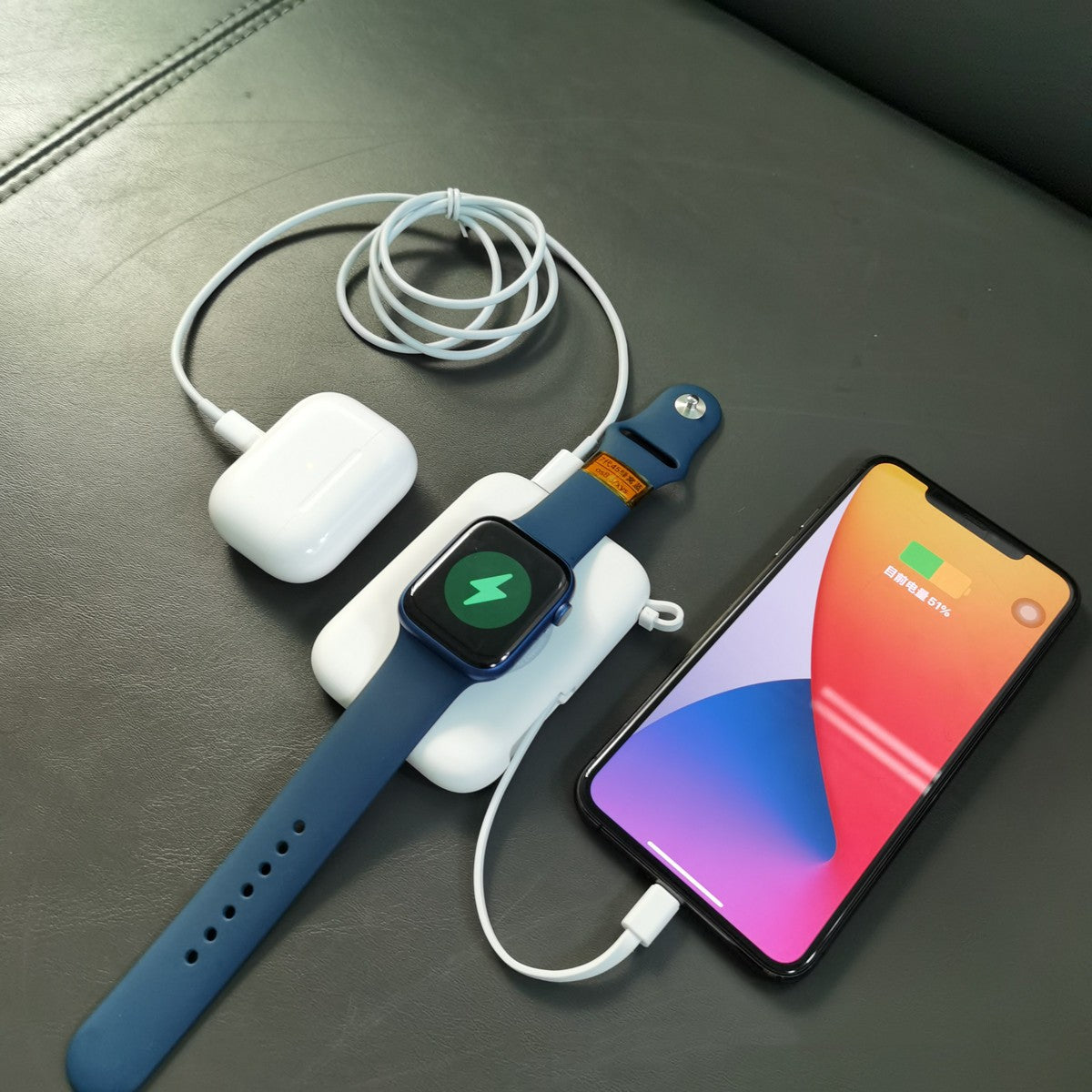 5000mAh 3-in-1 Portable Power Bank with Built-in Cable