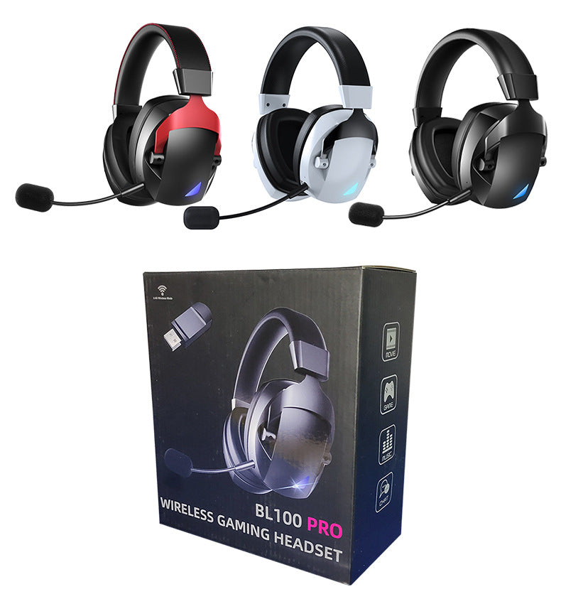 Over-Ear Bluetooth Gaming Headphones 2.4G Wireless Mic PS5 PC