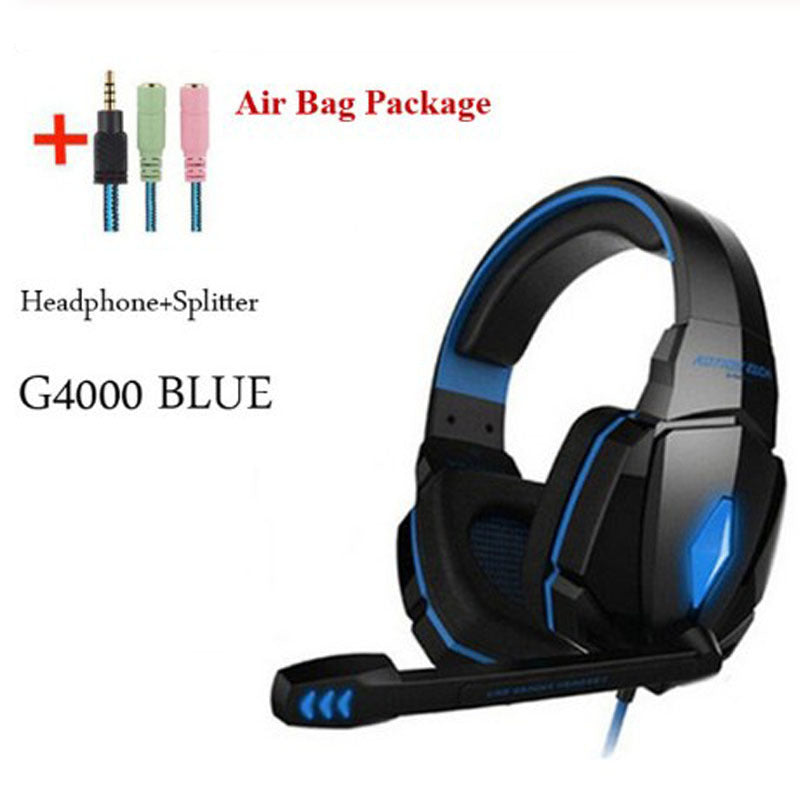 Wired Gaming Headset Stereo Surround Sound Bass Mic