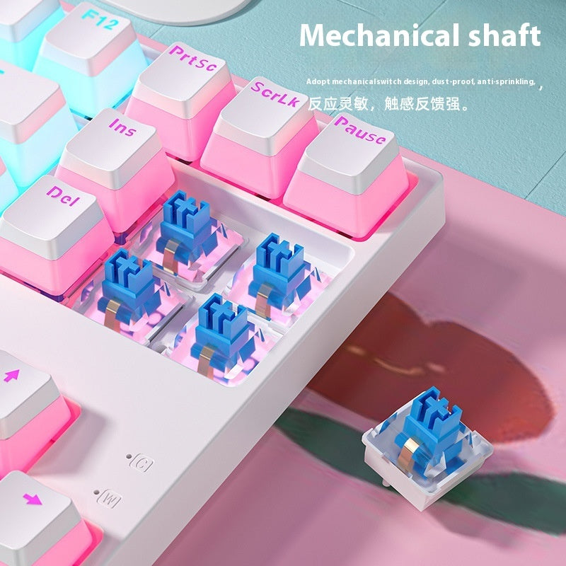 Wired Mechanical Gaming Keyboard Backlit Keys