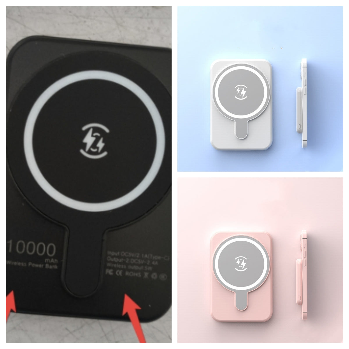 Mini 5000mAh Magnetic Wireless Fast Charging Portable Power Bank