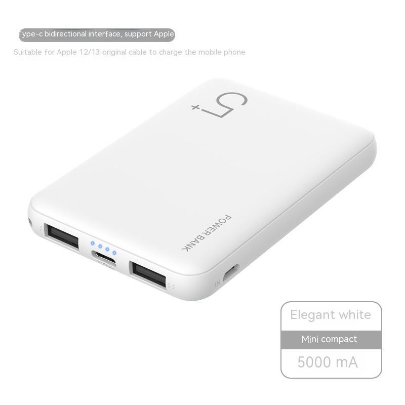 Compact Mini 5000mAh Portable Power Bank