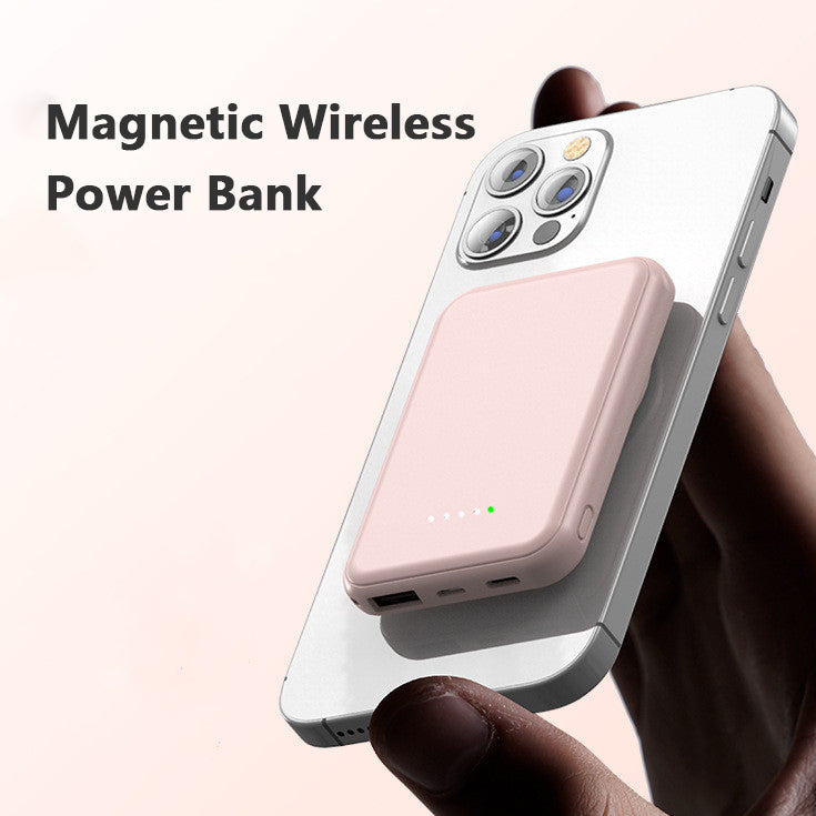Mini 5000mAh Magnetic Wireless Fast Charging Portable Power Bank