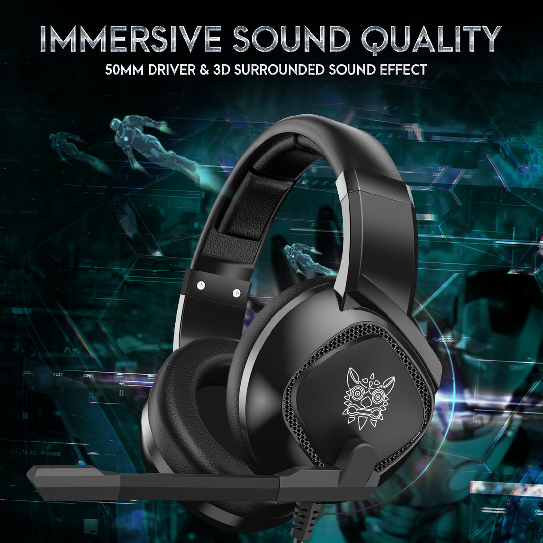 Gaming Headset For Xbox PS4 Over-Ear RGB Mic Headphones