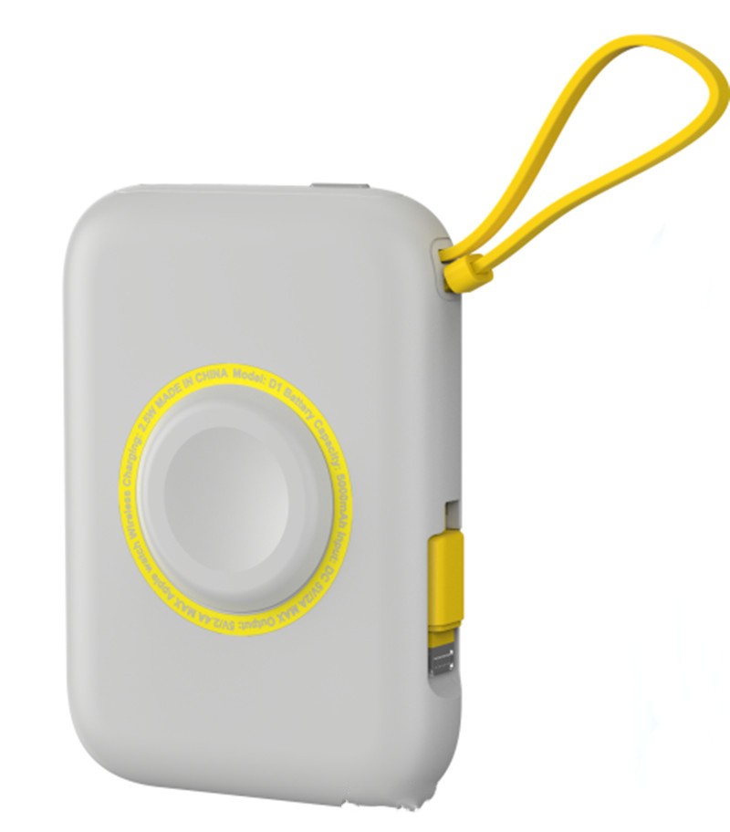 5000mAh 3-in-1 Portable Power Bank with Built-in Cable