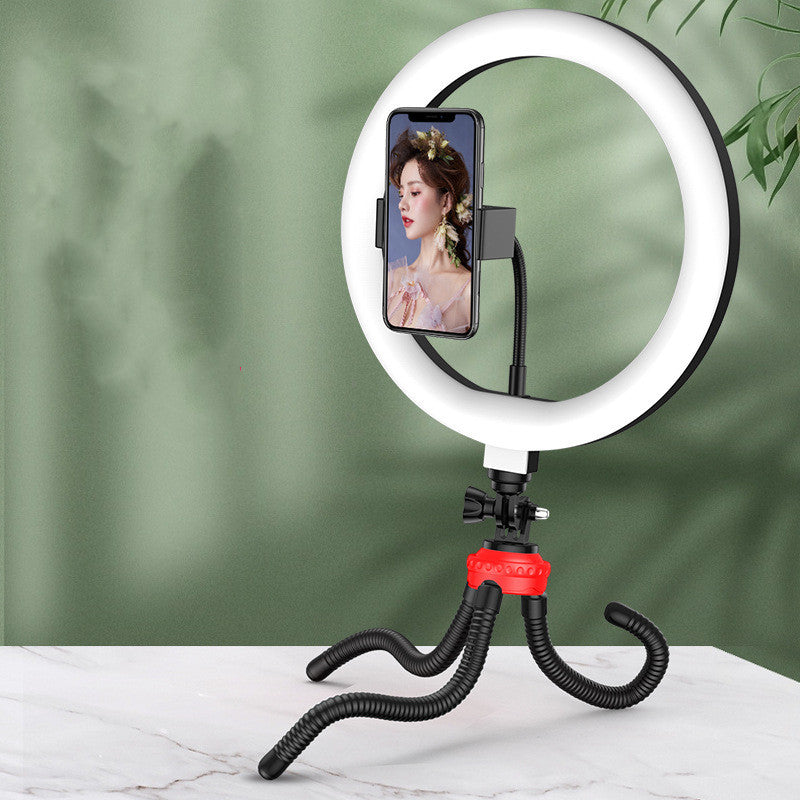 Apple Compatible 10 Inch LED Ring Light Desktop Tripod