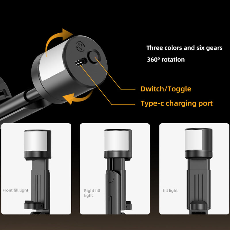 Bluetooth Remote Selfie Stick Integrated Tripod Stand