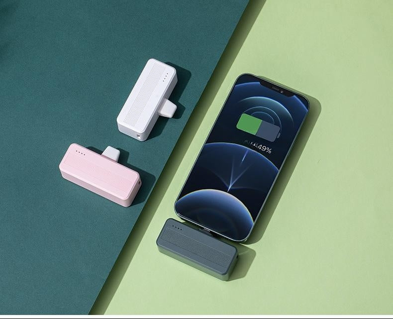 Mini 3000mAh Power Bank With Built-In Plug Portable Lightweight
