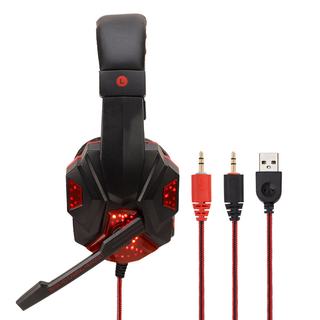 7.1 Wired Gaming Headset LED Light Headphones
