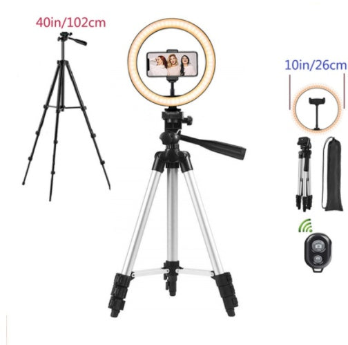 Ring Light Mobile Phone Holder Tripod 3 Color Fill Light